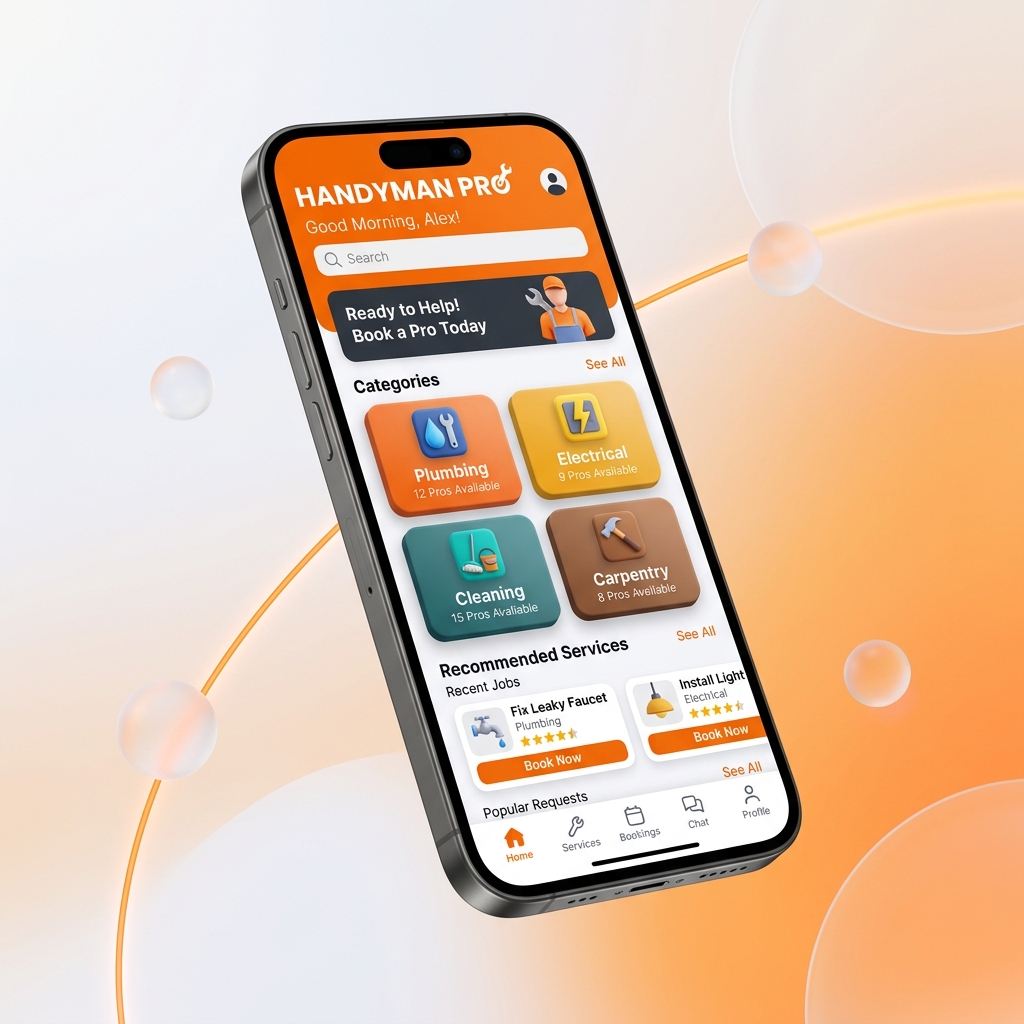Handyman Pro App Mockup